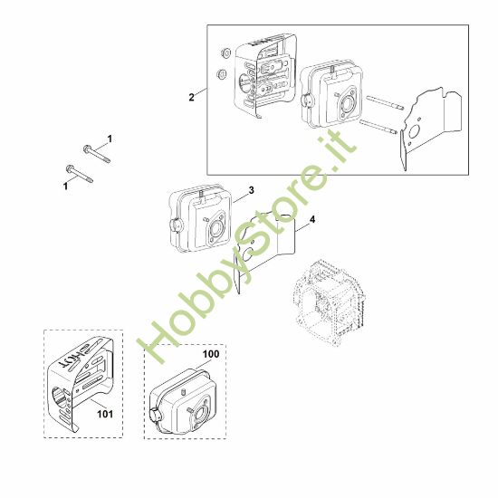 Picture of F - Scarico XT-800 (XT800-3090)